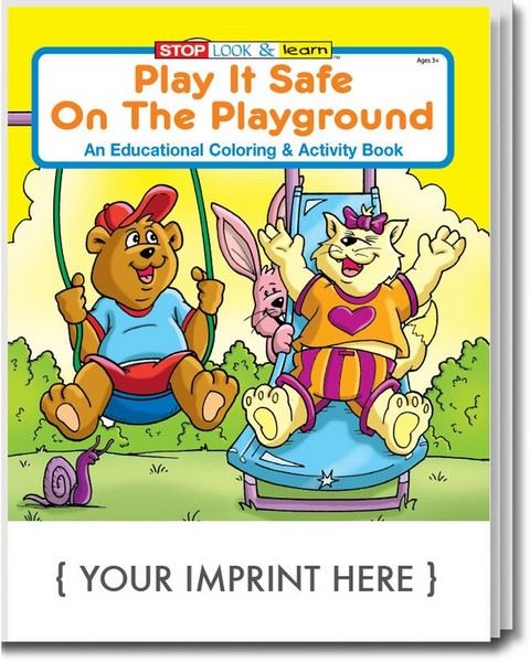 CS0250 Play it Safe on the Playground Coloring and Activity Book with Custom Imprint